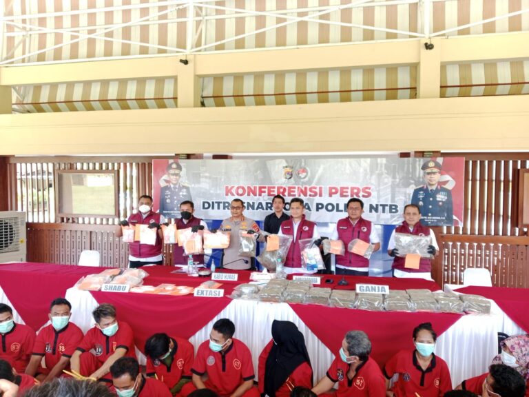 Polda NTB Gempur Narkoba, 31 Kg Ganja dan Ratusan Gram Sabu Disita dalam 3 Bulan
